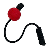 Игрушка Mr.Kranch для собак "Мяч на шнуре" 6 см красная