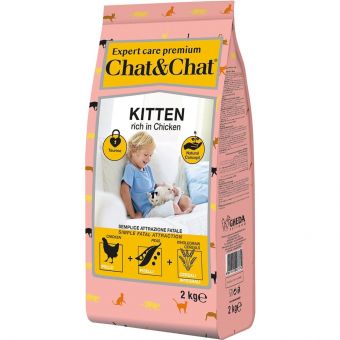 Корм Chat&Chat Expert Premium для котят с курицей