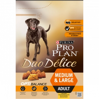 Сухой корм Pro Plan Duo Delice для взрослых собак средних и крупных пород, с высоким содержанием курицы