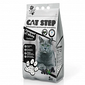 Наполнитель Cat Step Compact White Carbon для кошек комкующийся минеральный с углём