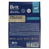 Сухой Корм Brit Premium Adult All Breed Sensitive для собак всех пород с чувствительным пищеварением с ягнёнком и индейкой