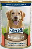 Консервы Happy Dog для взрослых собак с телятиной и рисом Консервы Happy Dog для взрослых собак с телятиной и рисом