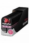 Ламистеры Alphapet Superpremium для взрослых кошек с говядиной и малиной