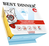 Ламистеры Best Dinner Vet Profi Gastrointestinal для кошек с чувствительным пищеварением нежный паштет из индейки