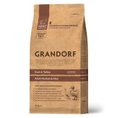 Сухой корм Grandorf Holistic Medium & Maxi Duck&Turkey, для собак средних и крупных...