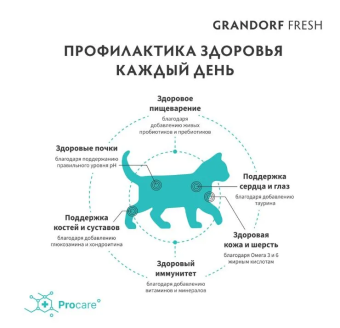Корм Grandorf Fresh Cat Lamb Kitten свежее мясо ягненка с бататом для котят, беременных или кормящих кошек