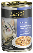 Консервы Edel Cat для кошек нежные кусочки в соусе с лососем и форелью