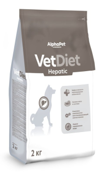 Корм Alphapet Vet Diet Hepatic для собак при заболевании печени