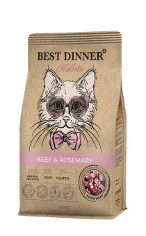 Корм Best Dinner Holistic Hypoallergenic Adult Sterilised Cat Beef & Rosemary для стерил. кошек с говядиной и розмарином