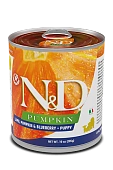 Консервы Farmina N&D Dog Lamb, Pumpkin&blueberry Puppy для щенков с ягнёнком, тыквой и черникой Консервы Farmina N&D Dog Lamb, Pumpkin&blueberry Puppy для щенков с ягнёнком, тыквой и черникой