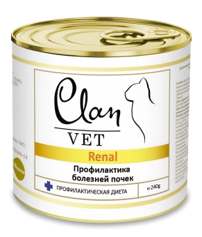 Корм Clan Vet Renal для кошек с профилактикой болезней почек