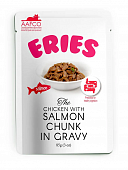 Паучи Pettric ERIES Chicken with Salmon chunk in gravy для кошек кусочки в соусе с...