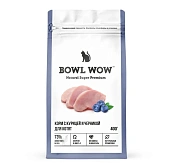 Сухой Корм Bowl Wow для котят полнорационный с курицей и черникой