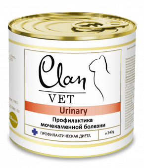 Корм Clan Vet Urinary для кошек с профилактикой МКБ