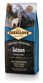 Корм Carnilove для взрослых собак всех пород беззерновой с лососем