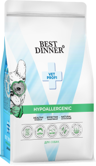 Корм Best Dinner Vet Profi Hypoallergenic при пищевой аллергии и непереносимости у взрослых собак всех пород