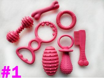 Игрушки комплект для собак розовый 