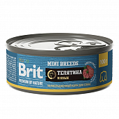 Банки Brit Premium by Nature для взрослых собак мелких пород с телятиной и языком