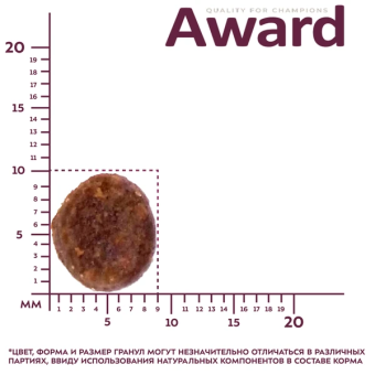 Корм Award для щенков от 1 месяца, беременных и кормящих сук всех пород с ягненком и индейкой с яблоком и черникой