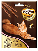 Лакомства Мнямс Деликатес лакомые палочки для кошек с форелью Лакомства Мнямс Деликатес лакомые палочки для кошек с форелью