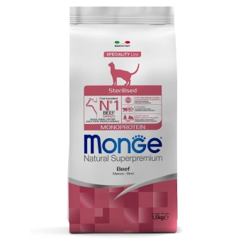 Корм Monge Cat Speciality Line Monoprotein Sterilised монопротеиновый для стерилизованных кошек из говядины