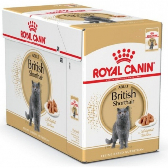 Паучи Royal Canin British Shorthair Adult для взрослых кошек породы Британская короткошерстная