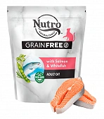 Сухой Корм Nutro Grain Free для кошек с лососем и белой рыбой и экстрактом розмарина