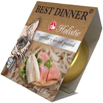 Ламистеры Best Dinner Holistic для стерилизованных кошек мясные волокна в желе с индейкой и белой рыбой