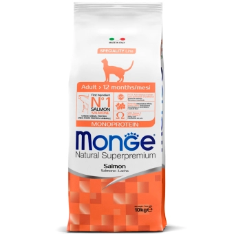 Корм Monge Cat Speciality Line Monoprotein Adult монопротеиновый для взрослых кошек из лосося