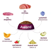 Сухой Корм Award для собак крупных пород с курицей и индейкой с тыквой и шиповником Сухой Корм Award для собак крупных пород с курицей и индейкой с тыквой и шиповником