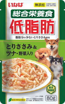 Паучи Inaba Teishibo для собак с куриным филе и тунцом Кацуо с овощами