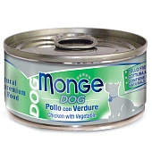 Банки Monge Dog Natural для собак куриные кусочки с овощами Банки Monge Dog Natural для собак куриные кусочки с овощами