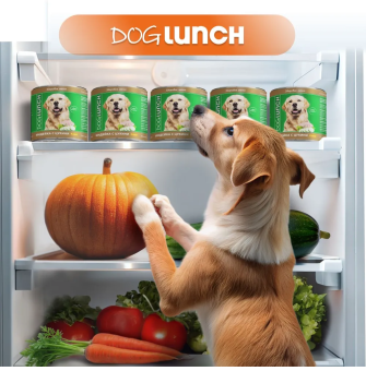 Банки Dog Lunch Здоровое меню для собак с индейкой и цукини в соусе
