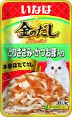 Паучи Inaba для кошек с куриным филе и кацуобуси