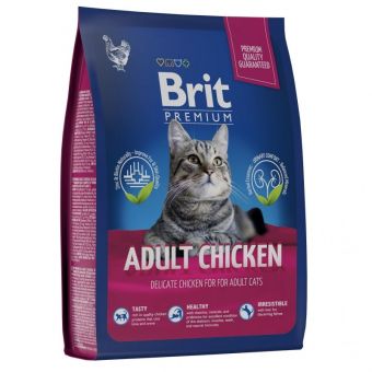 Корм Brit Premium Cat Adult Chicken для кошек с курицей