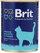 Консервы Brit Premium Sterilised для стерилизованных кошек с ассорти с птицей