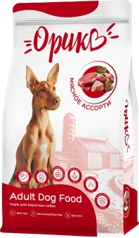 Полнорационный сухой корм Орико Dog для взрослых собак всех пород, мясное ассорти