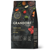 Сухой Корм Grandorf Fresh Cat Lamb Kitten свежее мясо ягненка с бататом для котят,...