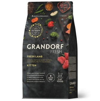Сухой корм GRANDORF Fresh KITTEN Lamb&Sweet Potato для котят от 3 недель, беременных и кормящих кошек, ягнёнок и батат