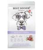 Сухой полнорационный корм Best Dinner MONOPROTEIN для собак средних и крупных пород,...