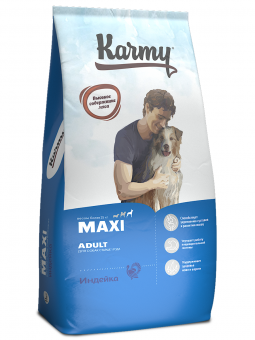 Корм Karmy Adult Dog Maxi для взрослых собак крупных пород с индейкой