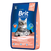 Сухой Корм Brit Premium Cat Sterilized для кастрированных котов с лососем и курицей