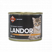 Консервы Landor Kitten для котят с индейкой и тыквой