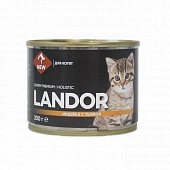 Консервы Landor Kitten для котят с индейкой и тыквой