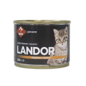 Консервы Landor Kitten для котят с индейкой и тыквой