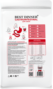 Корм Best Dinner Vet Profi Gastrointestinal при нарушениях пищеварения у взрослых собак всех пород
