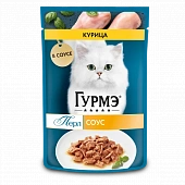 Влажный корм Гурмэ Перл Нежное филе для кошек, с курицей в соусе, Пауч Влажный корм Гурмэ Перл Нежное филе для кошек, с курицей в соусе, Пауч