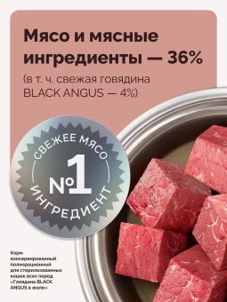 Паучи Мираторг Extra Meat для стерилизованных кошек с говядиной Black Angus в желе