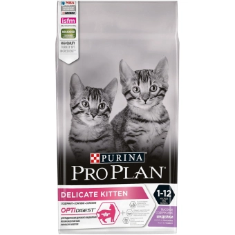 Сухой корм PRO PLAN® для котят с чувствительным пищеварением или с особыми предпочтениями в еде, с индейкой