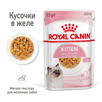 Паучи Royal Canin Kitten Instinctive (в желе) для котят с 4 до 12  месяцев